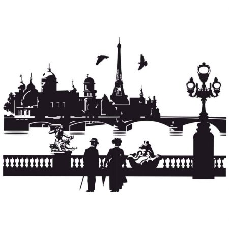 Трафареты для декора стен город