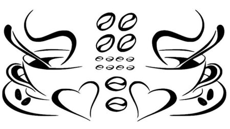 Трафарет кофейной чашки