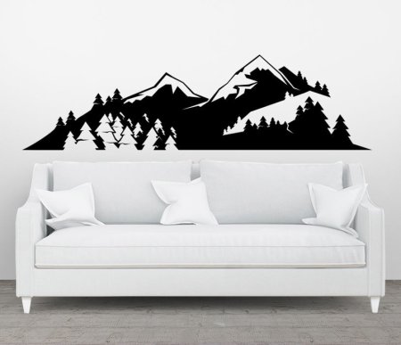 Наклейки на стену горы