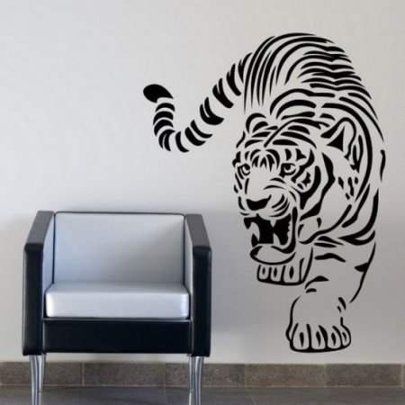 Трафарет тигра на стену