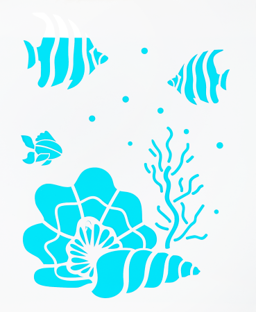 Морские трафареты для декора