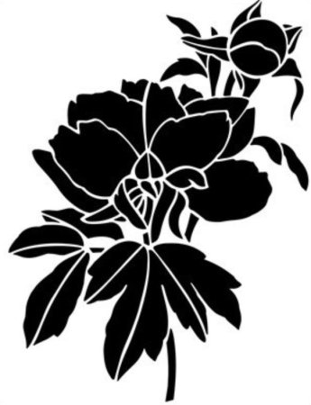 Трафареты для декора пионы