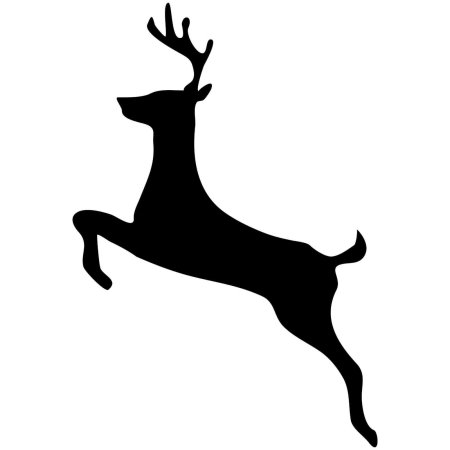 Новогодний олень трафарет