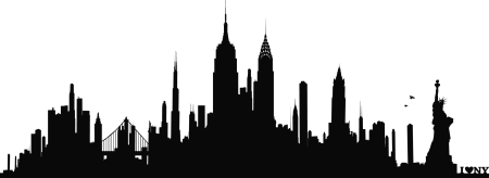 Силуэт города Нью-Йорк New York
