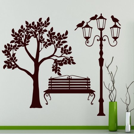 Наклейки на стену фонарный столб