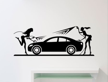 Наклейка на стену автомобиль