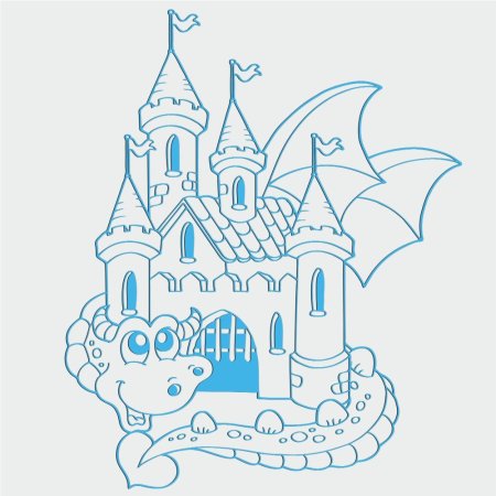 Трафарет сказочный город