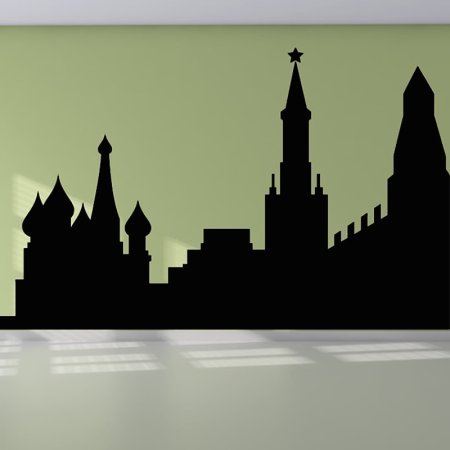 Трафарет города на стену