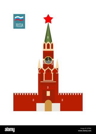 Спасская башня Московского Кремля вектор
