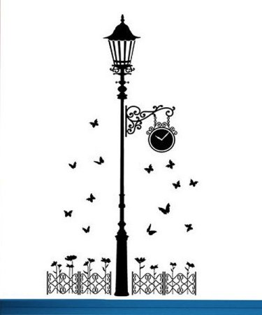 Трафарет фонарь уличный