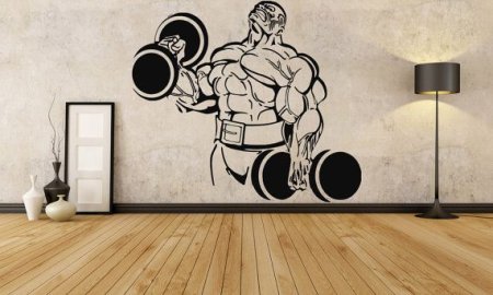 Трафарет для стен спортивного зала