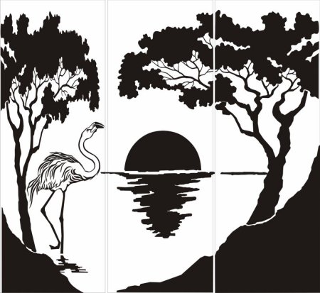 Трафареты природы для стен