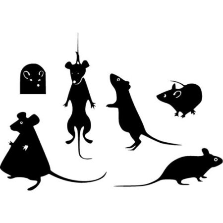 Трафарет мышей на стену (49 фото)