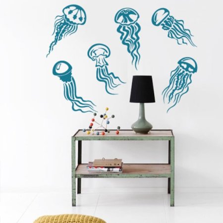 Трафарет медузы на стену (44 фото)