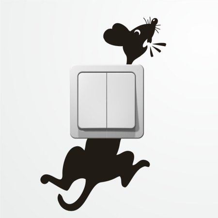 Наклейка на выключатель трафарет