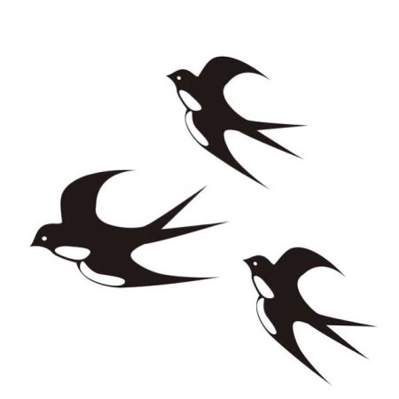 Трафарет ласточки