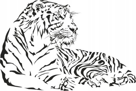 Наклейка на стену тигр