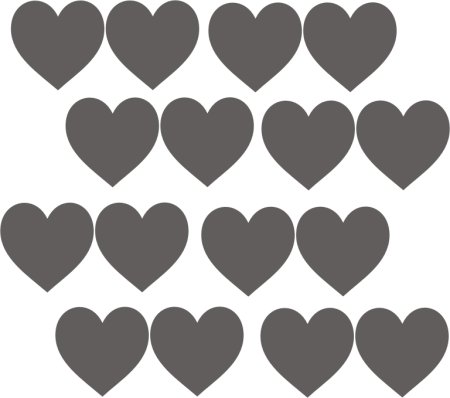 Трафарет на стену сердечко