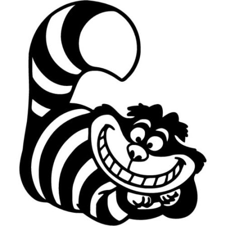 Чеширский кот силуэт