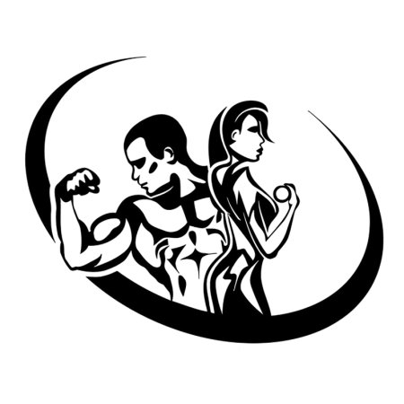 Трафарет для стен спортивного зала