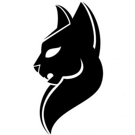 Силуэт головы кота