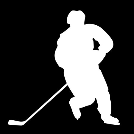 Хоккеист вектор белый