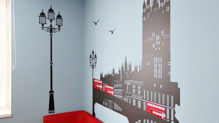 Роспись стен в британском стиле