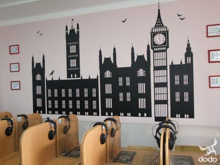 Роспись стен в кабинете английского