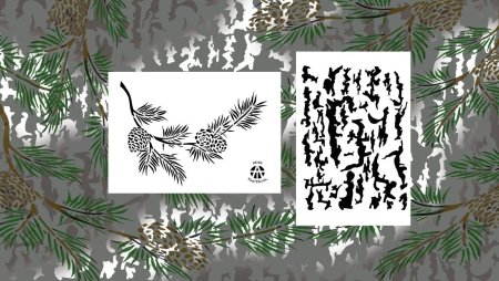 Трафарет камуфляжа для покраски