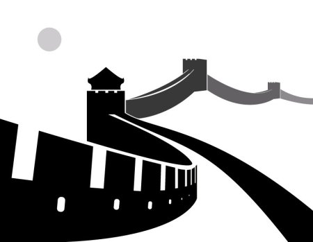 Великая китайская стена вектор