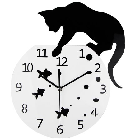Часы в виде кошки