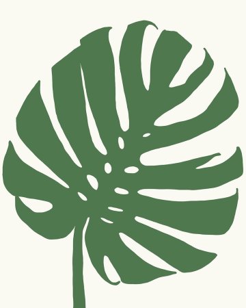 Лист папоротника трафарет