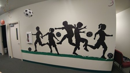 Стена в спортивном стиле школьный спорт