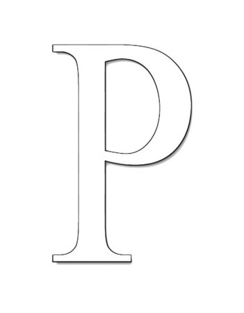 Буква р трафарет
