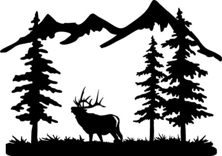 Силуэты природы и животных