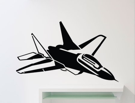 Трафарет на стену самолет