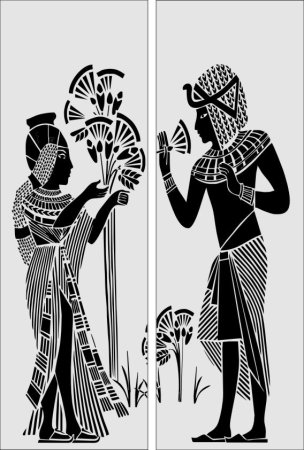 Трафареты египетские для стен (38 фото)