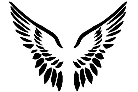 Крылья трафарет на футболку