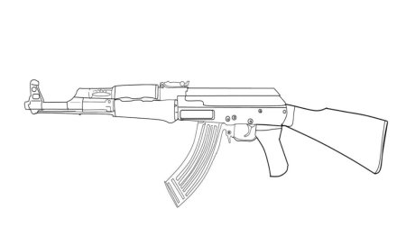 Раскраска оружие из КС го АК 47