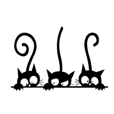 Трафарет кошки на стену