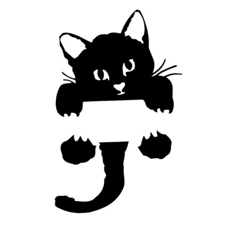 Котик трафарет