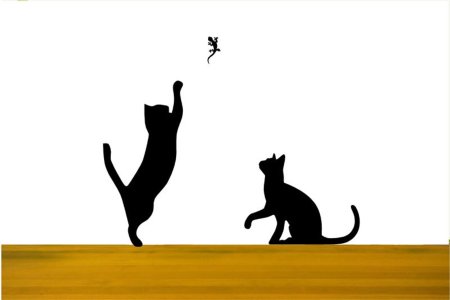 Трафарет кота на стену
