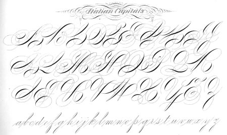 Каллиграфия шрифт Copperplate