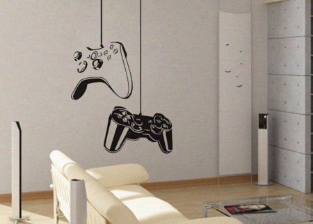Роспись стен в комнате Gamer