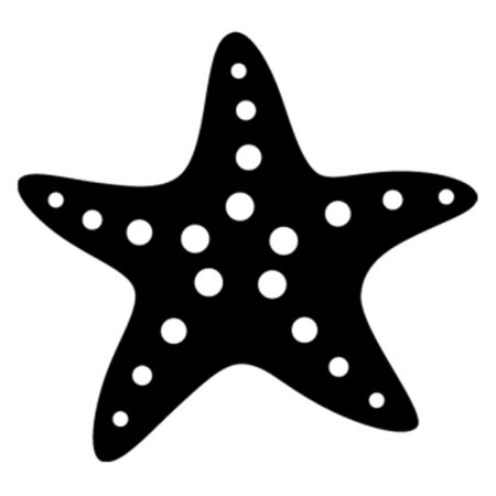 Морская звезда силуэт
