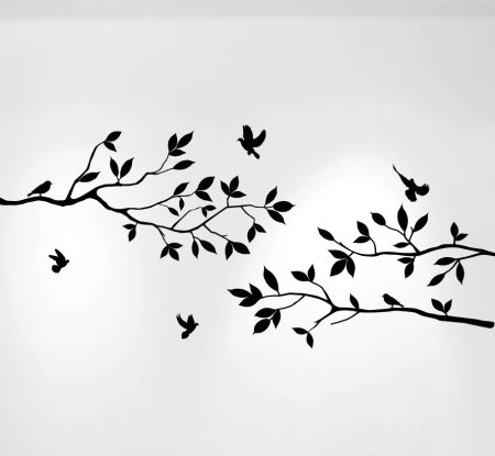 Тропические листья трафареты для стен