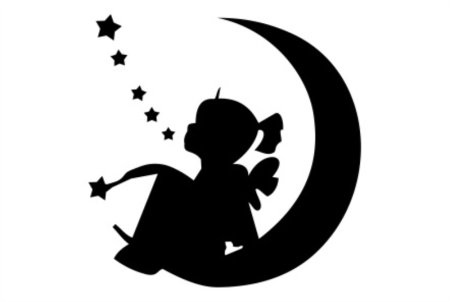 Трафарет месяца для вырезания на окно