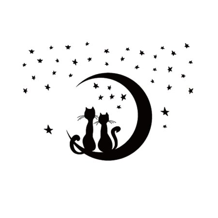 Трафареты кошек для декора стен