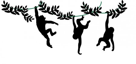 Силуэт обезьяны