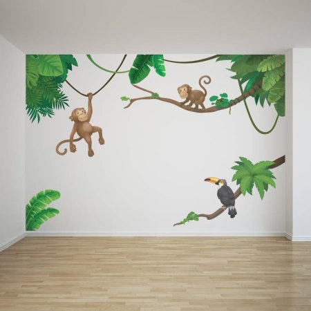 Трафарет джунглей на стену (46 фото)